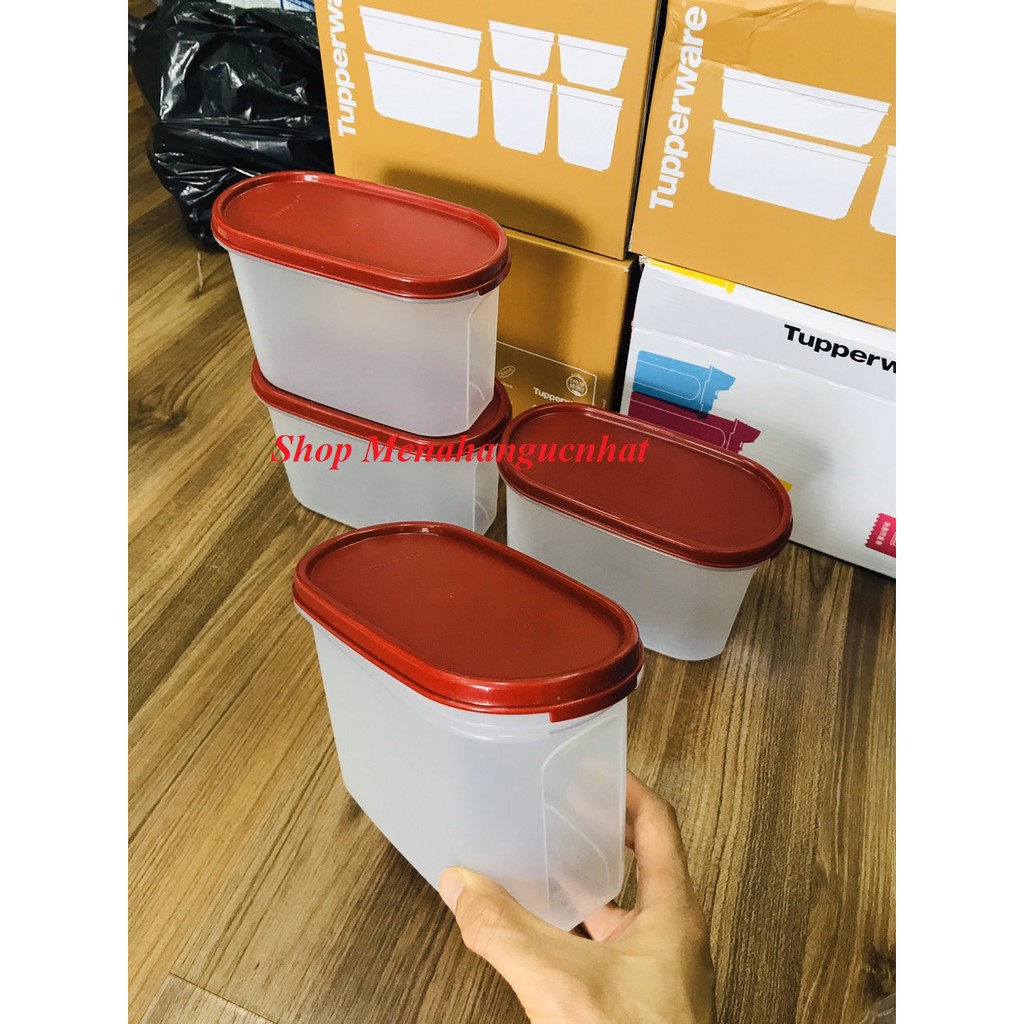 Set 4 hộp nhựa đựng đồ khô ❤️ Tupperware ❤️ hộp lưu trữ đồ ăn