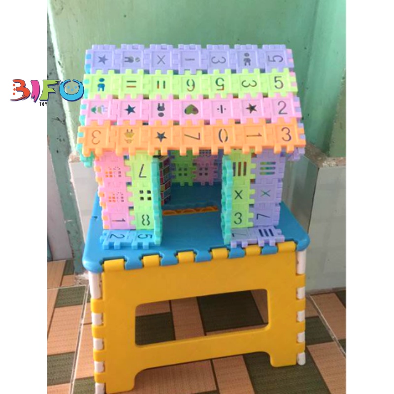 Bộ 50 khối nhựa xây dựng Building block 4x4cm siêu thú vị cho bé