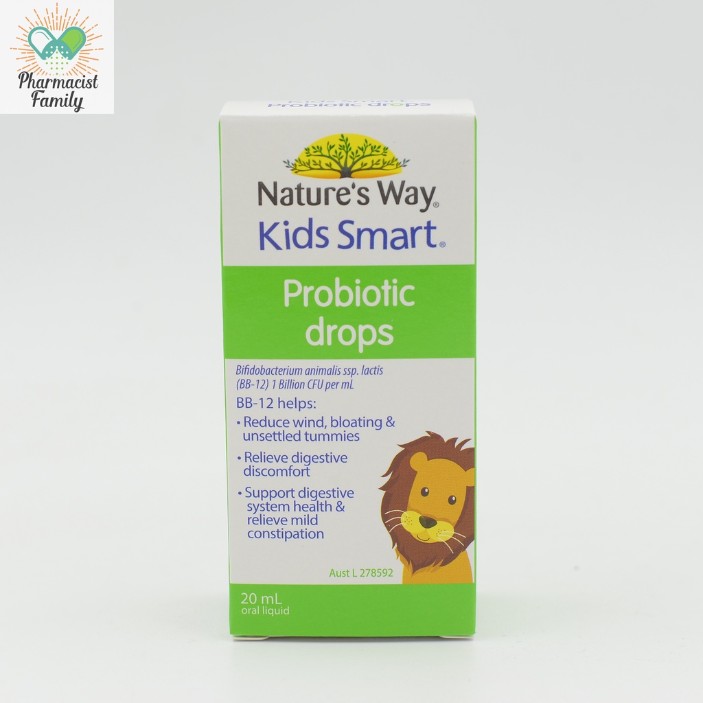 Men Vi Sinh dạng nước cho Bé Nature's Way Kids Smart Probiotic [ÚC]  - bé ăn ngon tiêu hóa tốt - 20ml