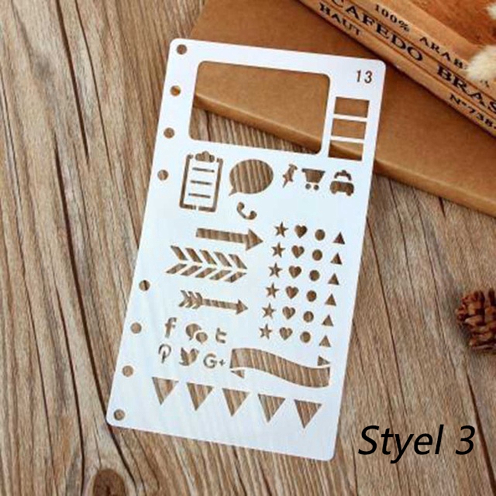 Khuôn vẽ bằng nhựa kích cỡ A6 cho trang trí nhật ký DIY