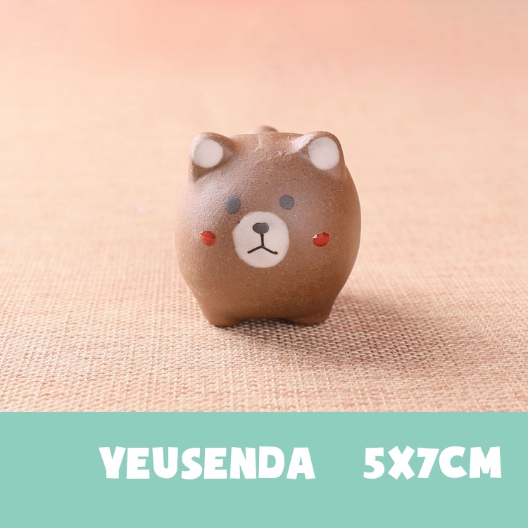 Chậu sen đá mini 5x7cm Gấu con dễ thương
