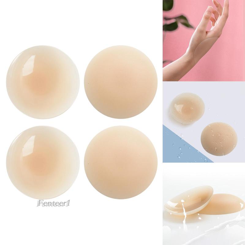 [Fenteer1] Núm Vú Giả Tròn Mỏng Chống Nước Giặt Được Cho Nữ
