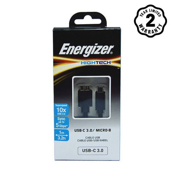 Cáp Type-C 3.0 to Micro-B Energizer 1,2m màu đen - C11C3MCGBK4