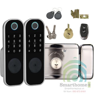 KHÓA CỔNG VÂN TAY THẺ TỪ 2 MẶT ĐỌC WIFI SHP-IDL10/SHPIDL10B