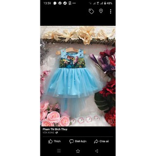 Đầm elsa bé gái