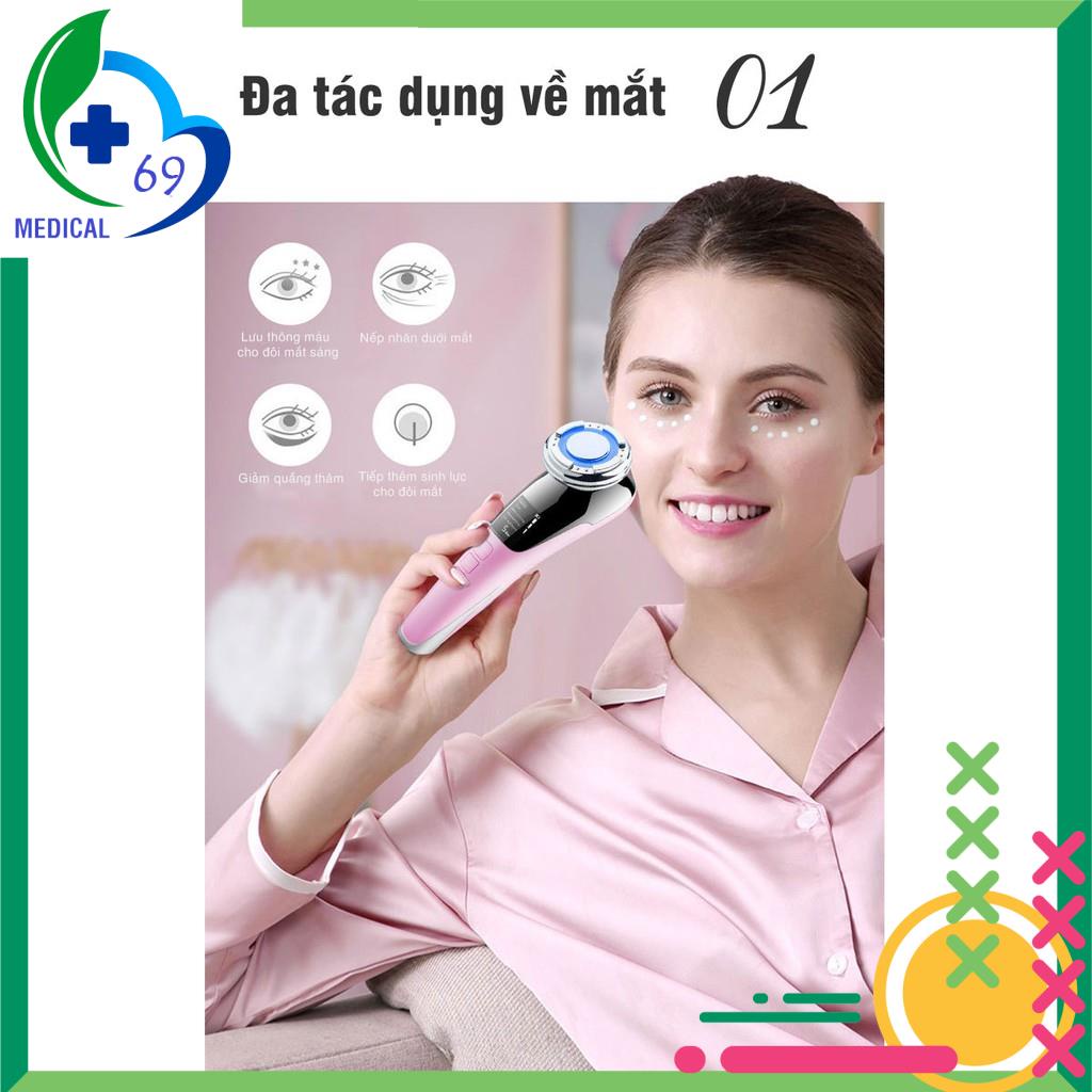 Freeship-- Máy Massage Da Mặt ION Nóng Lạnh Cao Cấp