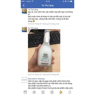 Hydro Fresh Formula Dermafirm - Sữa dưỡng Cấp nước Dermafirm
