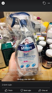Xịt diệt khuẩn Milton Úc