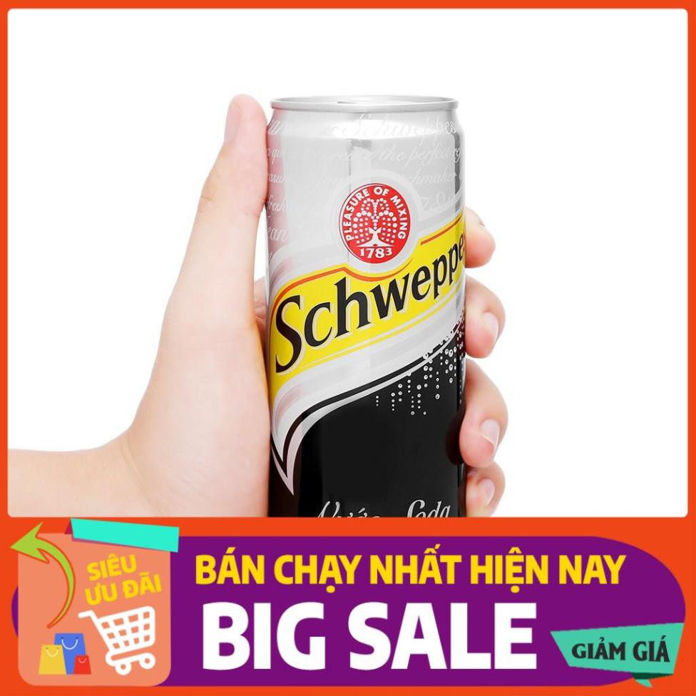 6 lon soda Schweppes 330ml