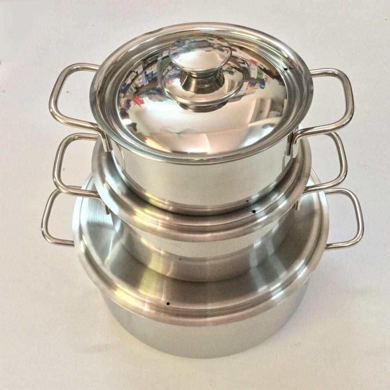 Bộ Nồi SHAP, Bộ Nồi INOX 3 Cái Dùng Cho Tất Cả Các Loại Bếp