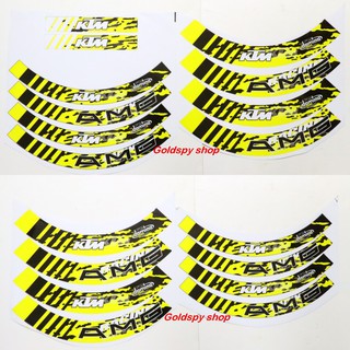 Tem Dán Vành Dán Mâm Xe Máy - Tem Decal AMG - KTM (17inch giá 1 bộ )