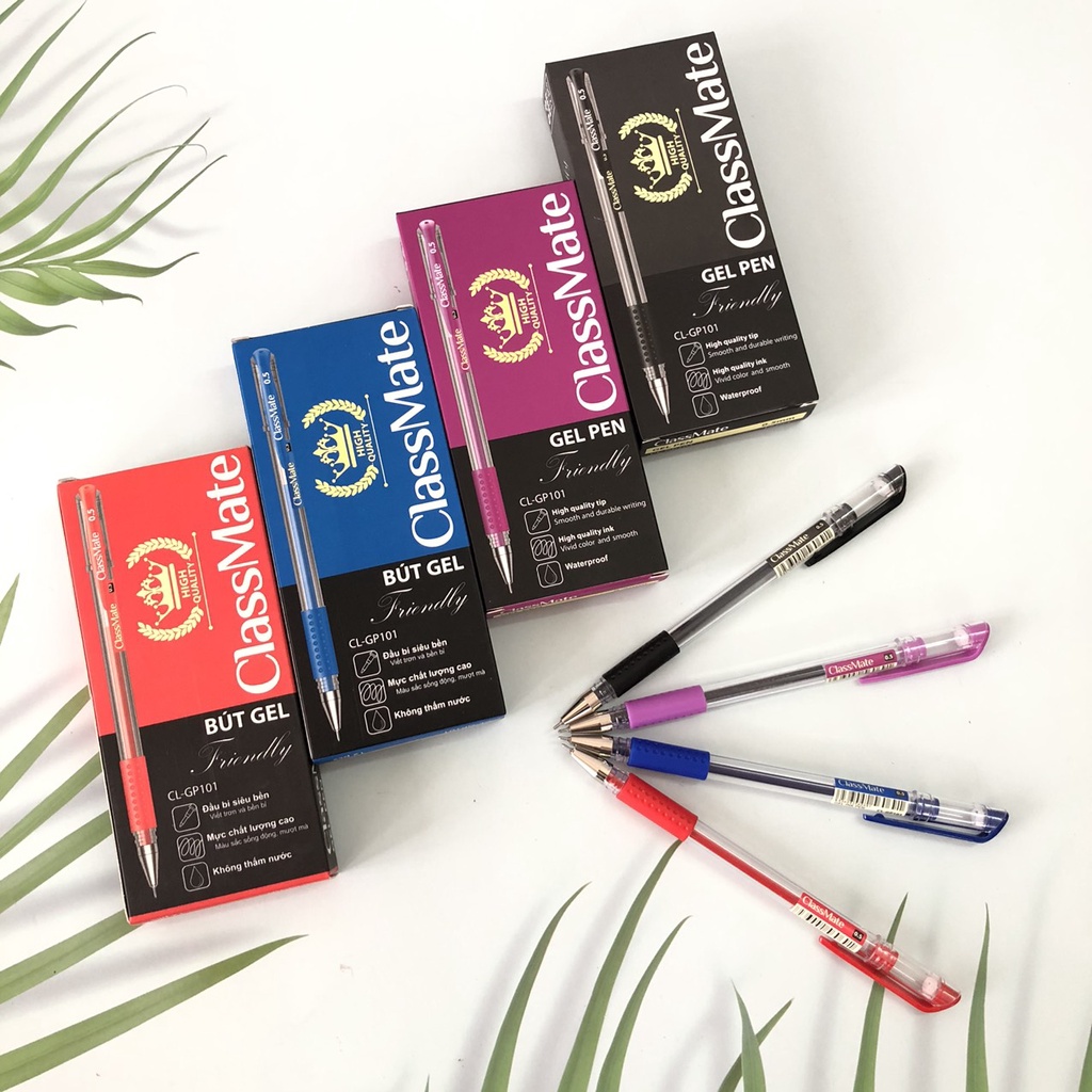 Bút gel mực nước 0.5mm Classmate -viết trơn đều, nhanh khô, lâu hết mực -ngòi chất lượng cao GP101 - Quế Anh