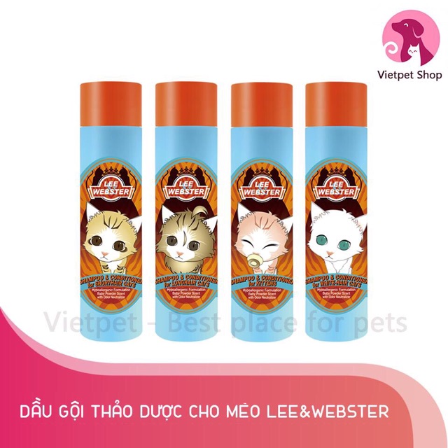 Dầu gội (Sữa tắm) cho mèo lông ngắn Lee&amp;Webster (NK Hàn Quốc)