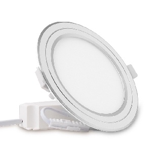 Đèn LED Panel tròn mỏng đổi màu 12W Rạng Đông PT05 ĐM 135/12W, Viền mạ bạc tinh tế
