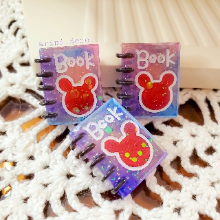 [ORDER] Móc khóa handmade nhật ký chuột Mickey /Mickey's Diary Keychain/ Resin shaker/ Pin Huy Hiệu / Ghim cài áo