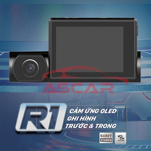 Camera hành trình VIETMAP R1, camera cảm ứng cảnh báo tốc độ, ghi hình trước và trong xe