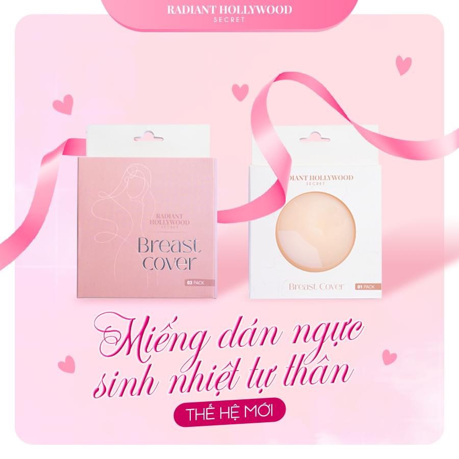 Miếng dán ngực Silicon Radiant Hollywood hàng USA Secret sinh nhiệt tự thân dán ti tự dính không dùn