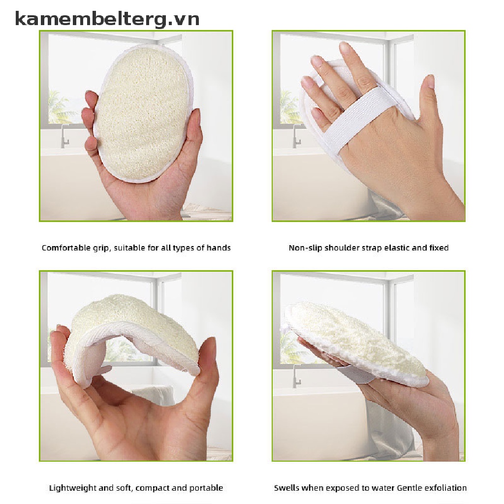 Bông tắm xơ mướng tự nhiên đeo tay tẩy tế bào chết làm sạch da