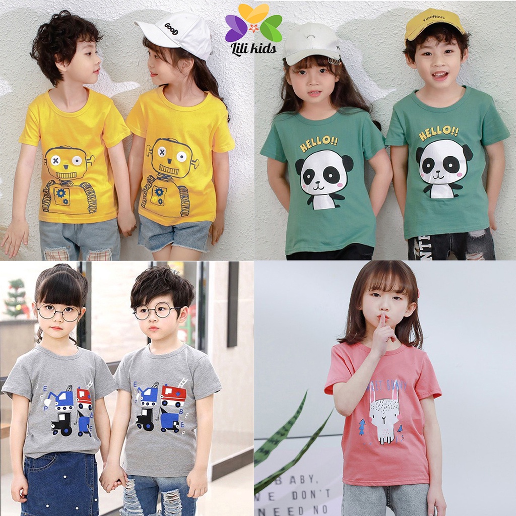 áo bé trai áo phông cho bé in hình vui nhộn cho bé trai bé gái áo thun chất cotton hàng đẹp lili.kids AP01