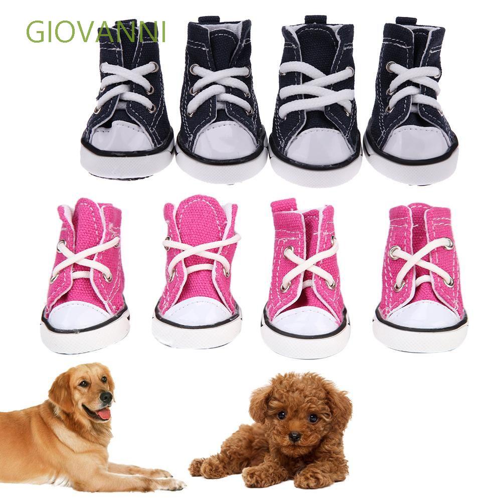 Set 4 giày thể thao chống nước chống mòn dễ thương dành cho chó mèo