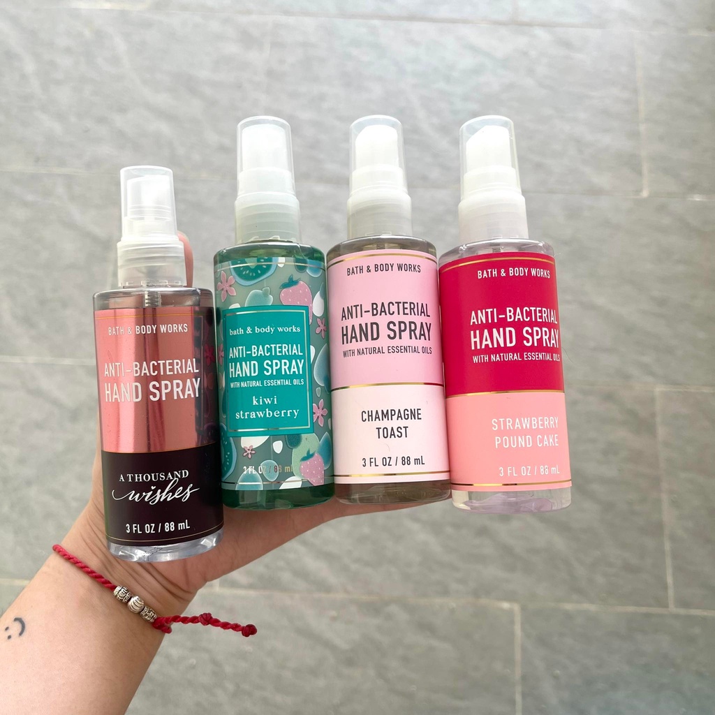 Xịt kháng khuẩn rửa tay khô tiêu diệt 99% vi khuẩn Bath And Body Works Hand Spray