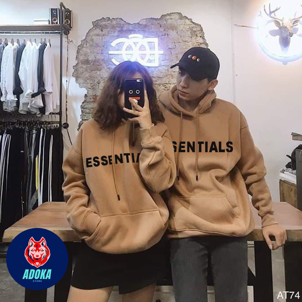 [Mã SR101512 giảm 25% đơn 50K] Áo nỉ hoodie Essentials unisex dài tay nam nữ cao cấp áo phông nỉ bông sweater có mũ | BigBuy360 - bigbuy360.vn