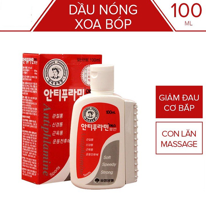 Dầu nóng xoa bóp Antiphlamine Hàn Quốc 100ml