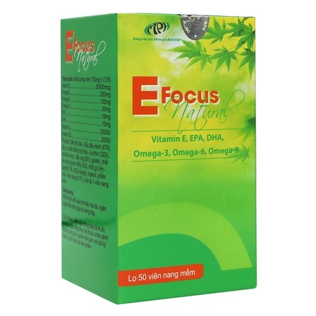 Focus natural - bổ sung Vitamin E và Omega 369 - Lọ 50 viên - SP Chính hãng