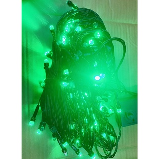 Dây đèn chớp led 50m- xanh lá - Dây đèn led lục giác trang trí cây cối, nhà cửa