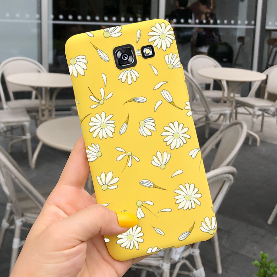 Ốp điện thoại nhám màu kẹo in họa tiết lông vũ nhiều kiểu độc đáo cho Samsung Galaxy A5 2017 A520 A5 2016 A510M