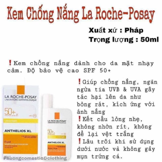 Kem chống nắng LAROCHE POSAY 50ML