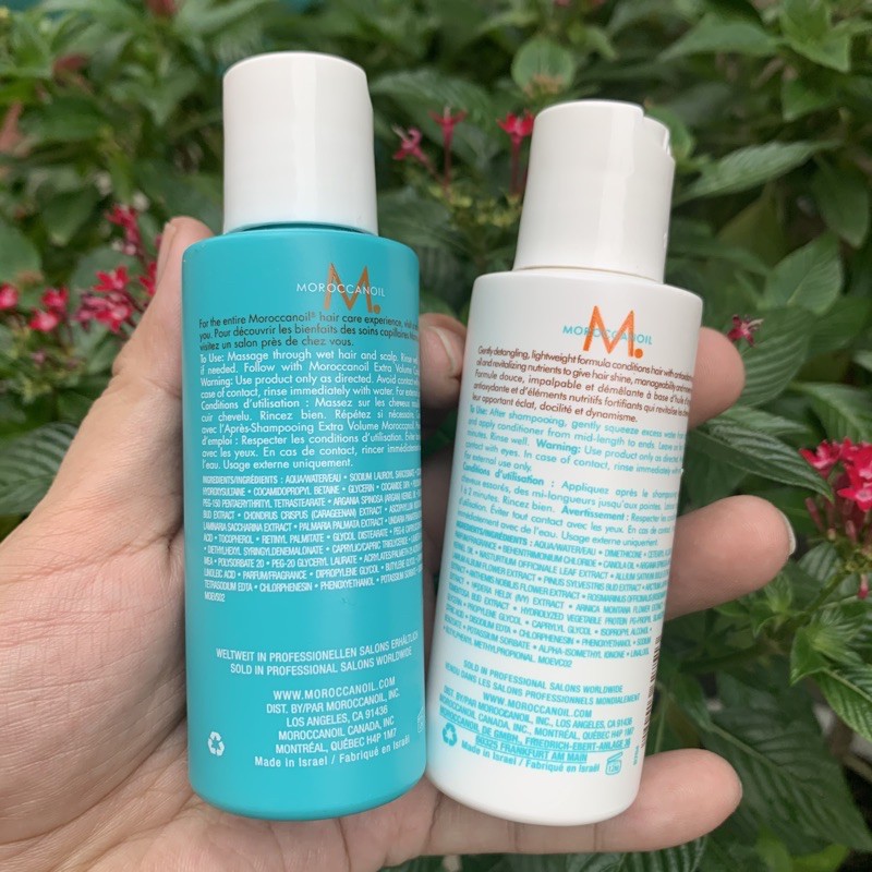 *.*CẶP DẦU GỘI XẢ DƯỠNG TÓC SIÊU MƯỢT MOROC SMOOTH/ MOROC HYDRATION MINI 70mlx2