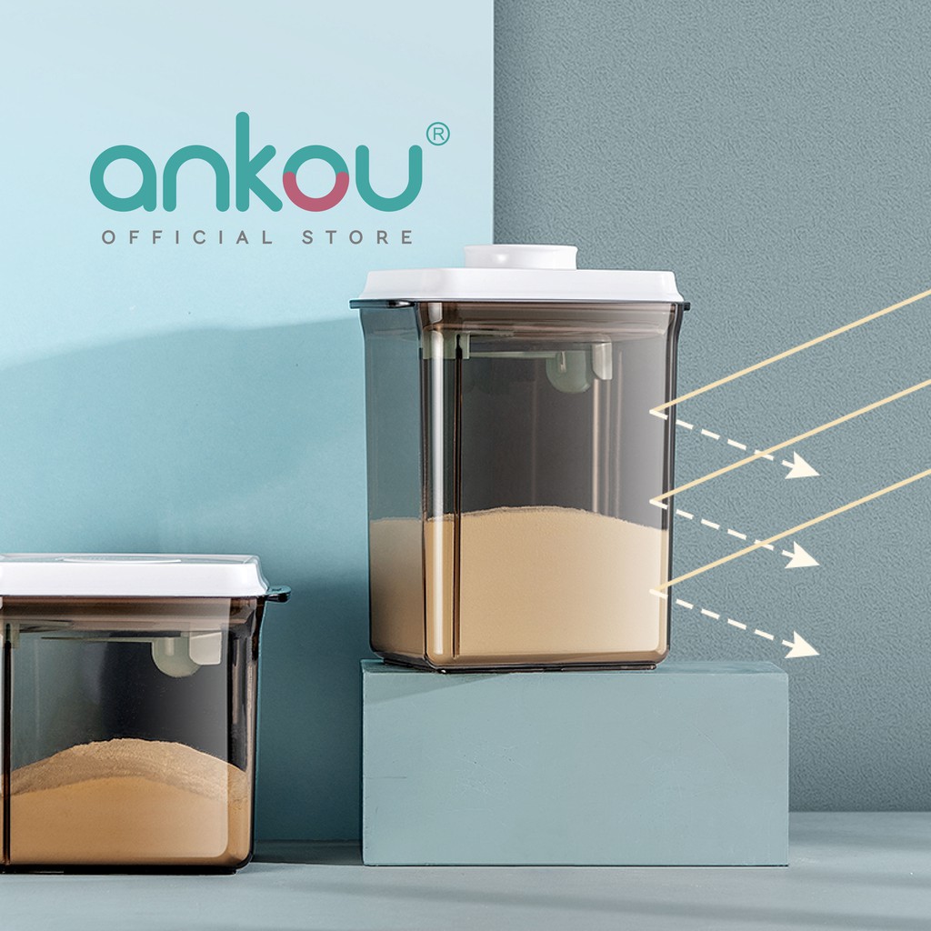 ANKOU (Hàng Mới Về) Hộp Đựng Sữa Bột Hình Chữ Nhật 1700ml Tiện Dụng | BigBuy360 - bigbuy360.vn