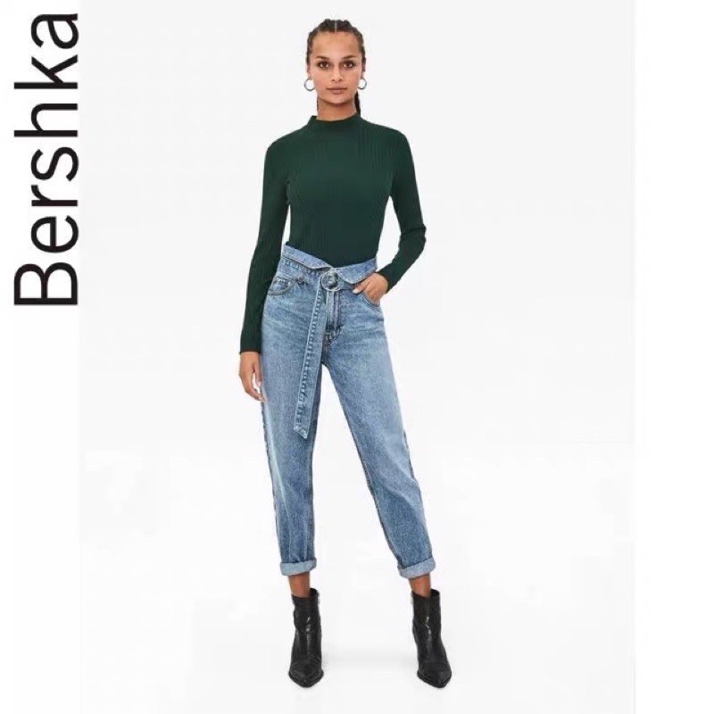 (Sẵn) Áo len tăm Bershka auth canh sale, 2 mầu