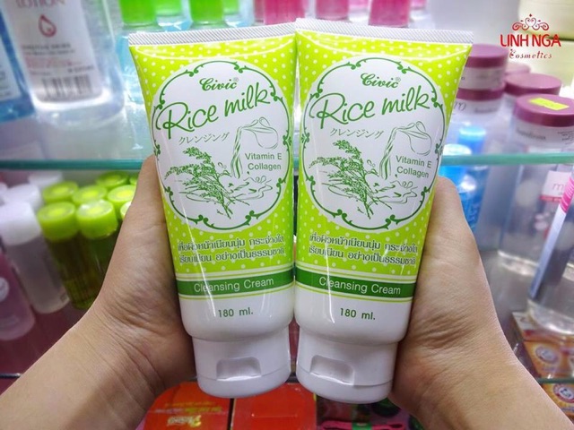 Sữa Rửa Mặt Cám Gạo Thái Lan 180ml ( Chuẩn loại 1),Sữa Rửa Mặt Thái Lan