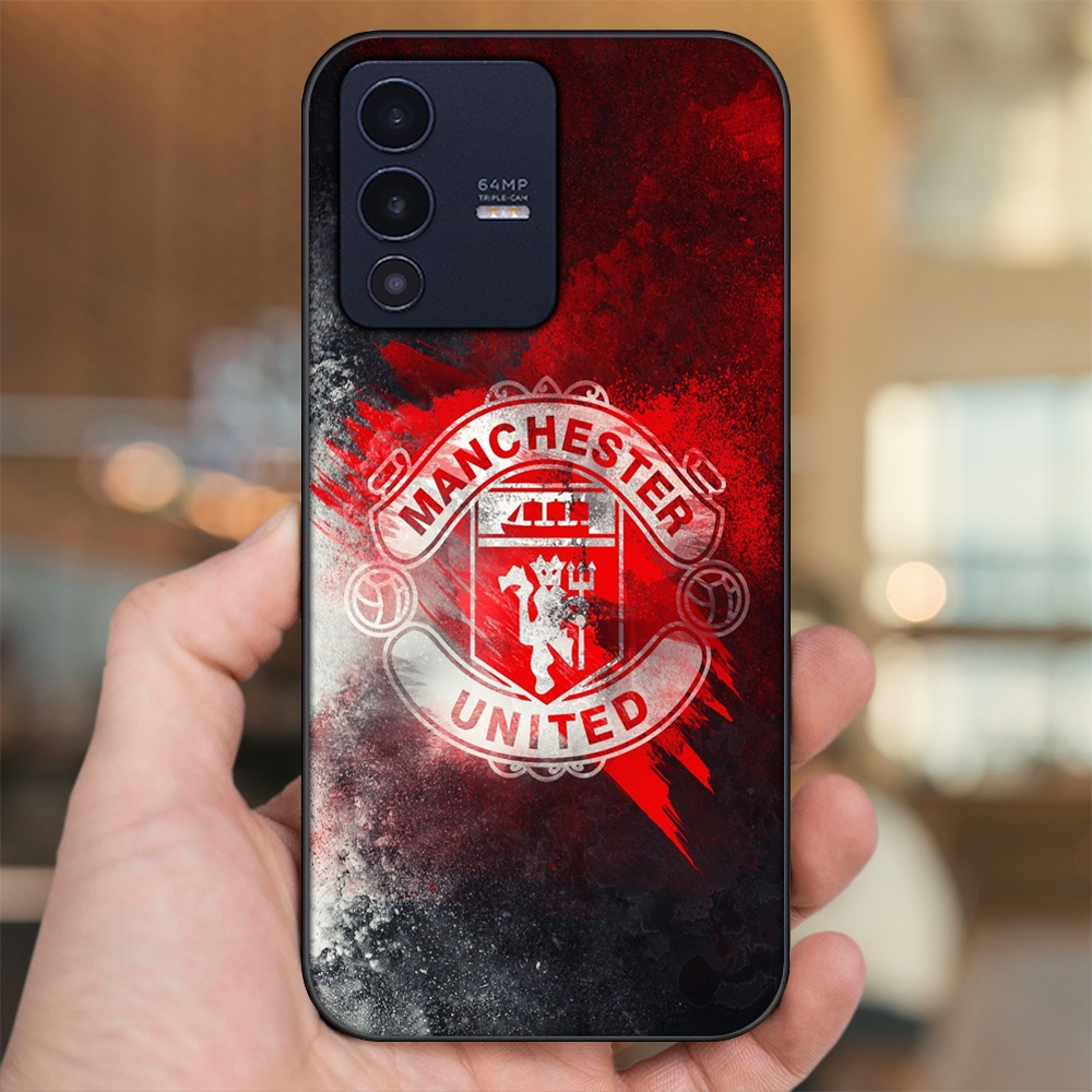 Ốp lưng Vivo V23 5G viền đen in hình MU Manchester United