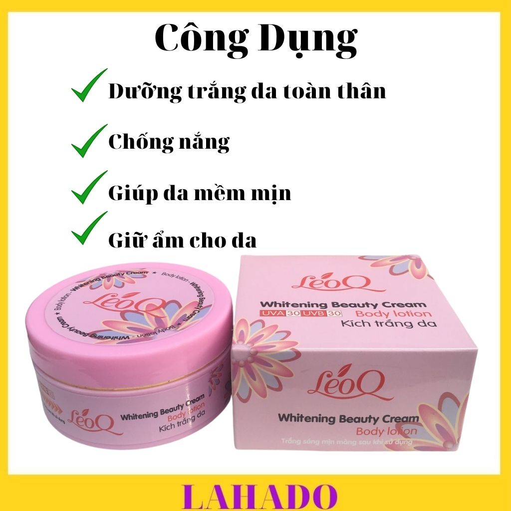 Kem body trắng da dưỡng thể toàn thân lotion dưỡng ẩm body LeoQ 110g