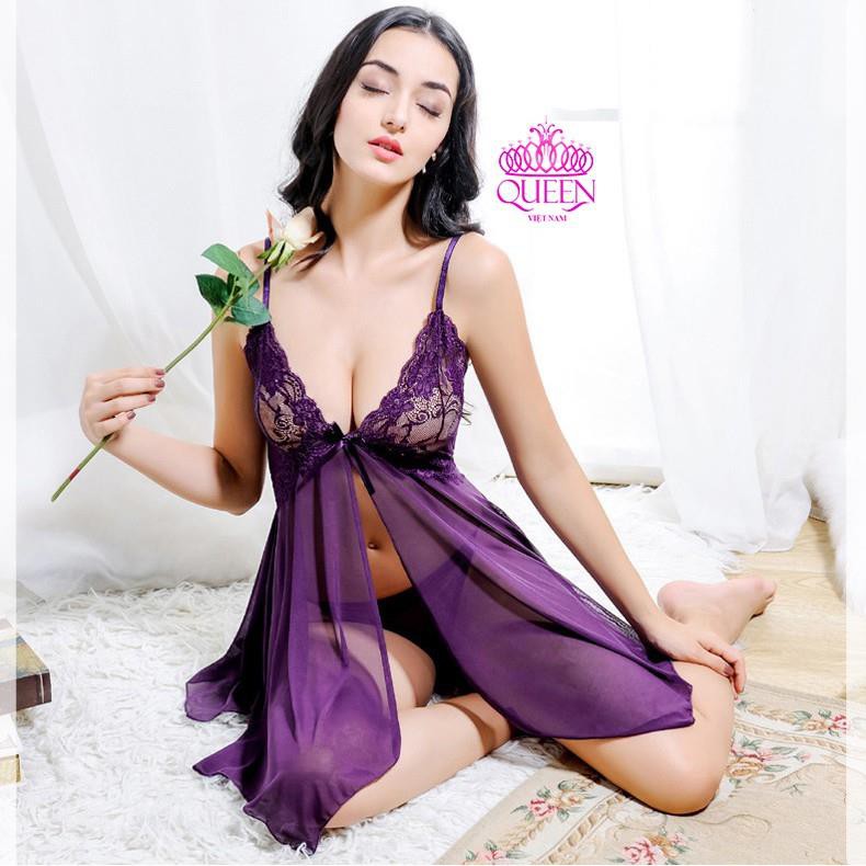 [ Hàng Cao Cấp - LOẠI 1] Váy ngủ gợi cảm cao cấp VAY322 - váy ngủ xẻ tà siêu quyến rũ | BigBuy360 - bigbuy360.vn