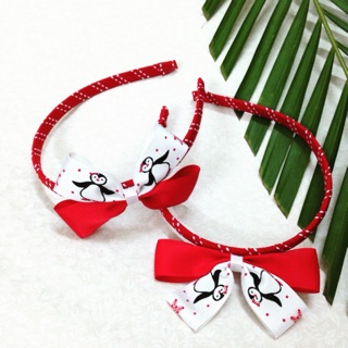 Băng đô hoạ tiết chim cánh cụt handmade
