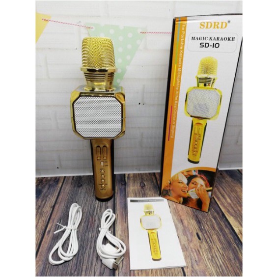Micro Karaoke Bluetooth SD10 Kèm Loa Cao Cấp Âm Bass Hay - Bảo Hành Đổi Mới 1 1