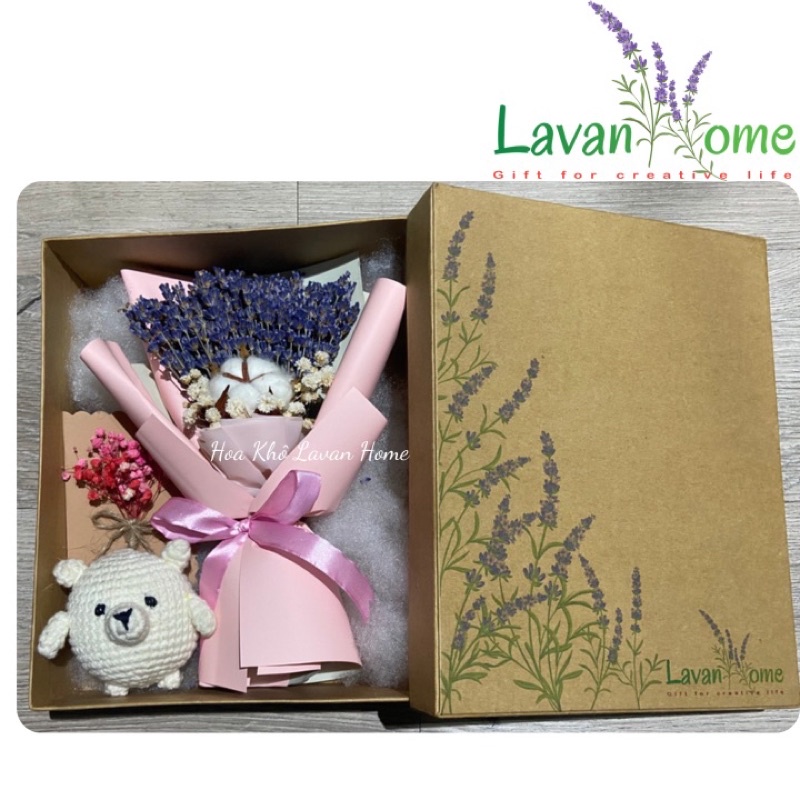 Hộp hoa khô lavender quà tặng - Quà sinh nhật, valentine, quà tốt nghiệp, quà kỉ niệm, quà cưới ý nghĩa