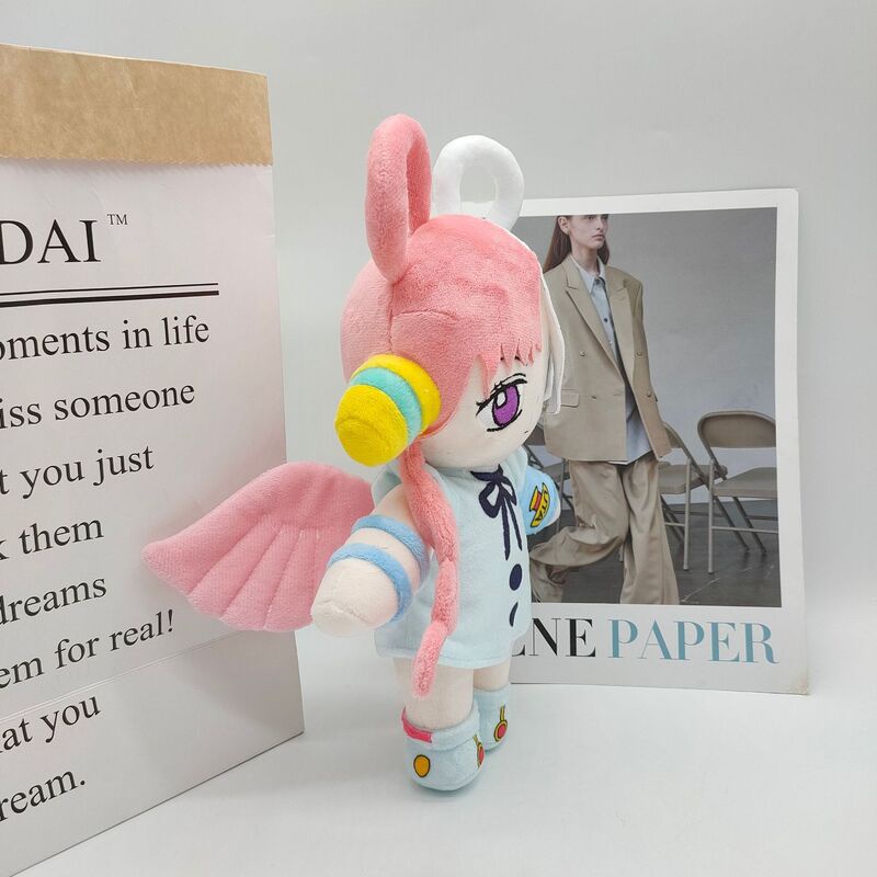 Anime One Piece Red Uta Shanks Plush Toy Anime Peripheral Red-haired Daughter Cartoon Kawaii Stuffed Toy Doll