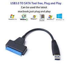 Dây Cáp chuyển đổi USB3.0 thành SATA Adapter cho ổ cứng Laptop 2.5 inch và SSD