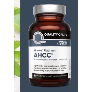 (Special Weekend) AHCC Kinoko Platinum 750mg 60v hỗ trợ loại bỏ hết virus HPV, hết sùi mào gà