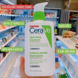 [TEM PHỤ] Sữa rửa mặt Cerave dịu nhẹ 236ml