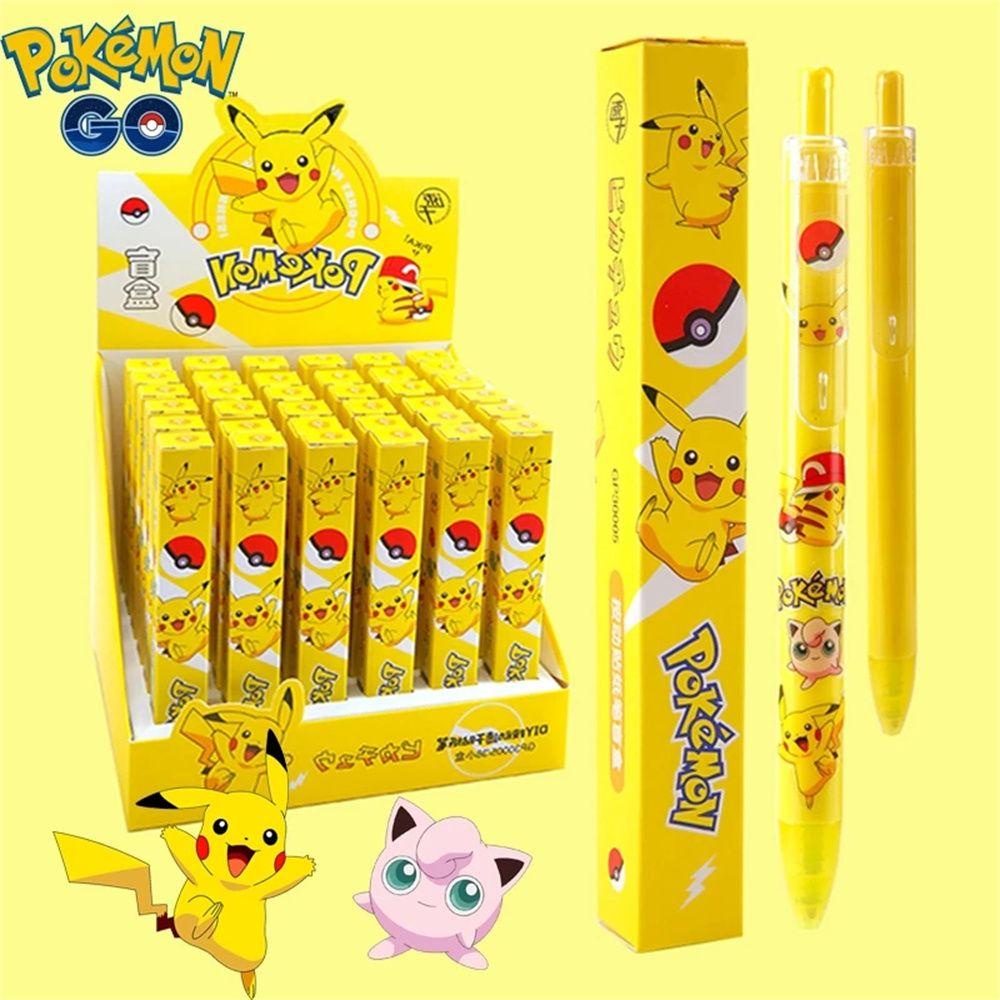 Bộ Bút Bi Hình Pikachu Dễ Thương Chống Thấm Nước Kèm Hộp Đựng DIY