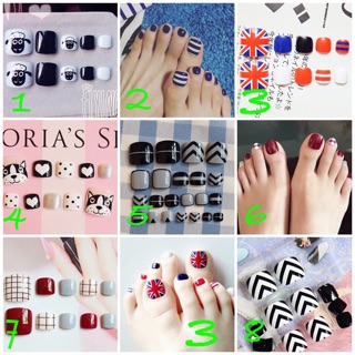 ‼️Sale toàn bộ‼️mẫu móng giả Chân 24 móng kèm keo dán