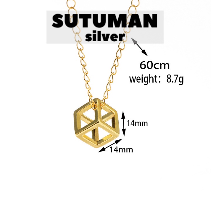 Dây chuyền mặt hình khối rubik thương hiệu SuTu Việt Nam Thế giới phụ kiện thời trang