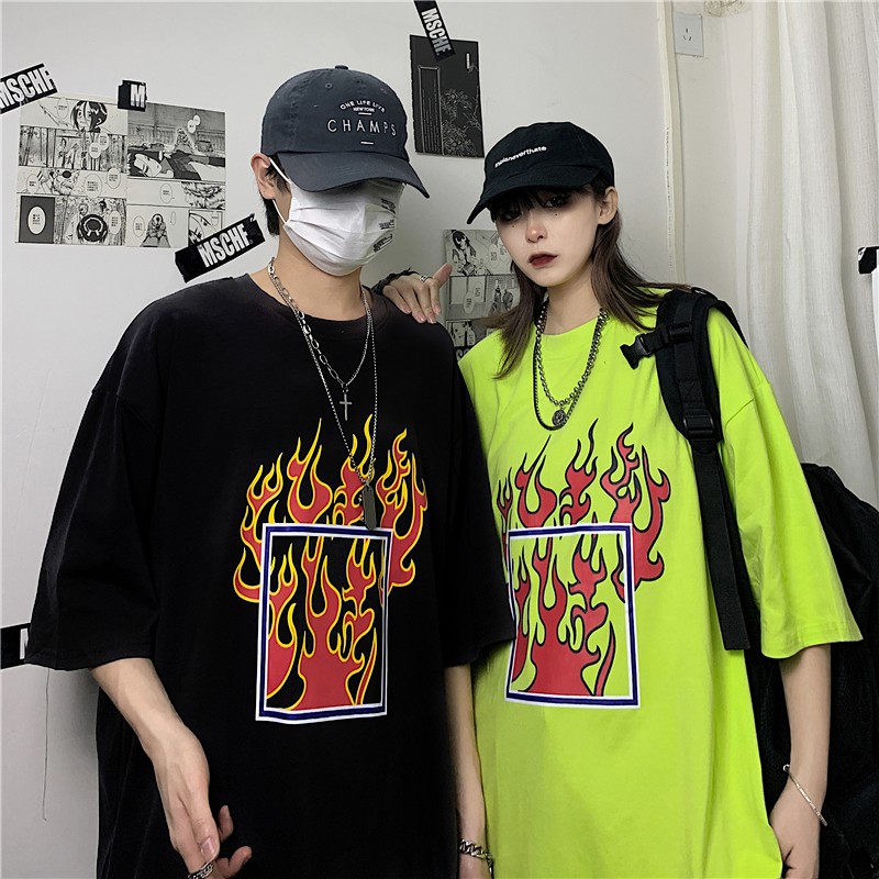 Áo thun Unisex form rộng neon, áo phông tay lỡ ATL917