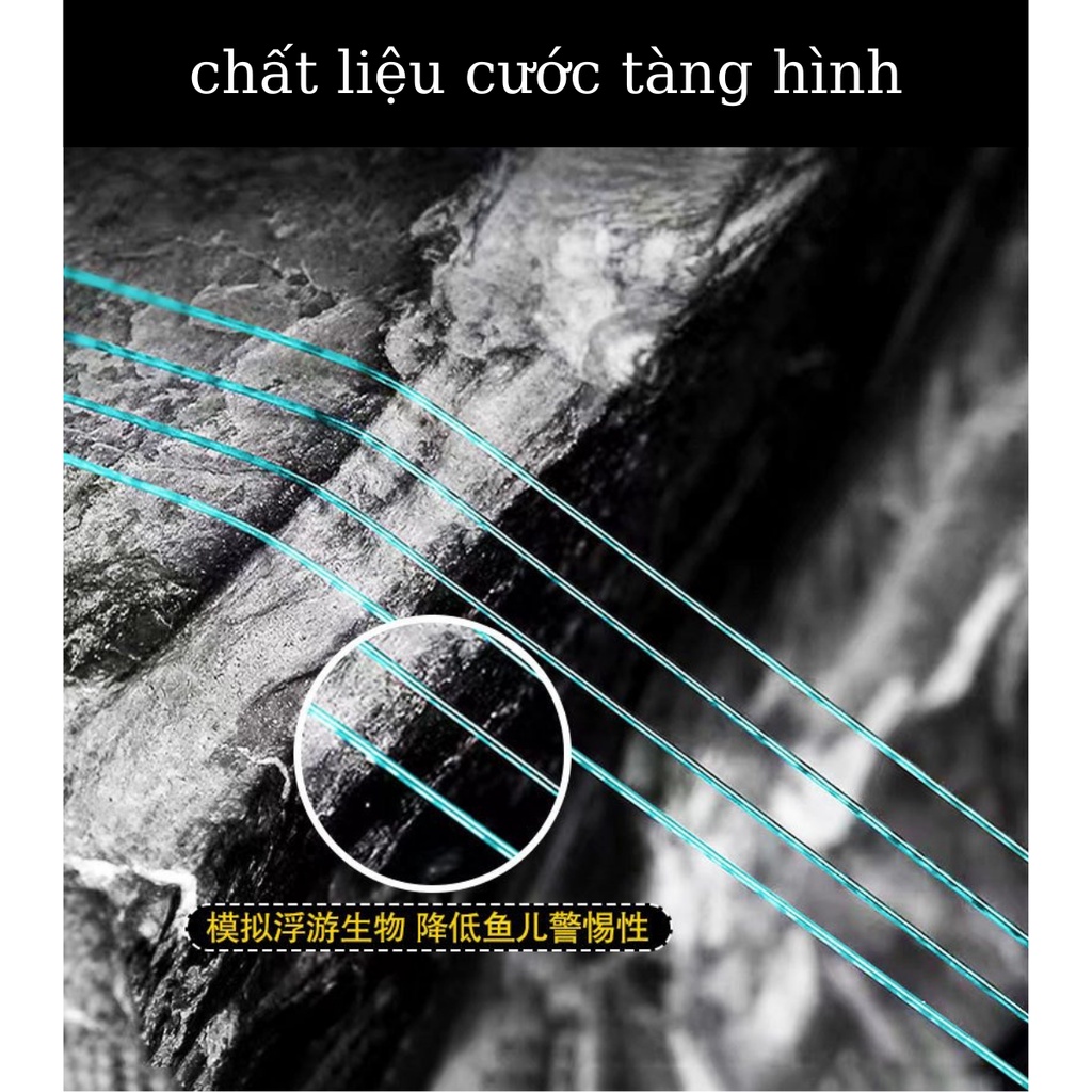 Trục Câu Đài Thiên Lý Lai Buộc Sẵn Tàng Hình Cao Cấp Màu Tím Dùng Cho Cần Câu Từ 3m6 - 8m - Mika Fishing